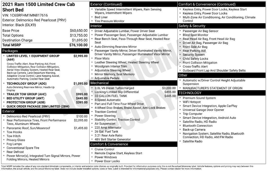 2021 RAM 1500 Limited