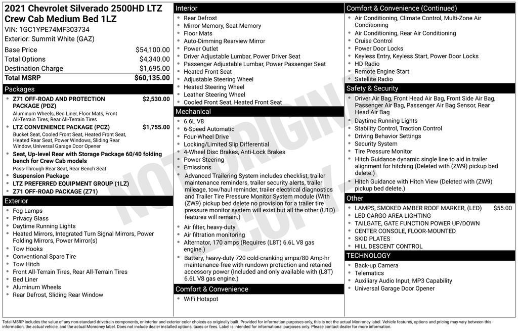 2021 Chevrolet Silverado 2500 HD LTZ