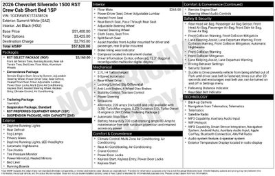 2026 Chevrolet Silverado 1500 RST