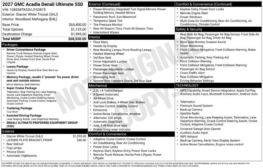 2027 GMC Acadia Denali Ultimate - Photo 10
