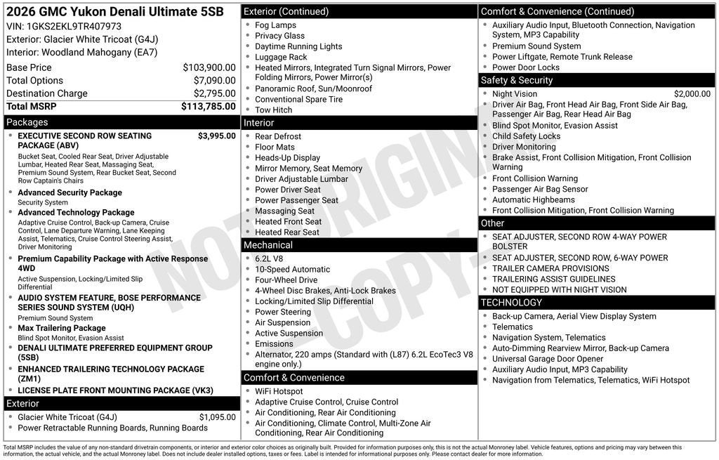 2026 GMC Yukon Denali Ultimate
