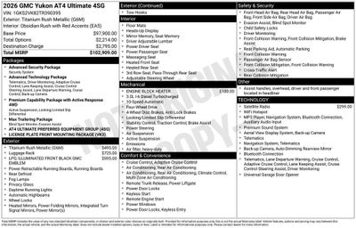 2026 GMC Yukon AT4 Ultimate