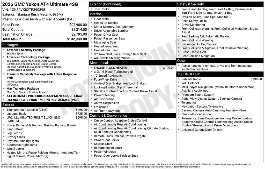2026 GMC Yukon AT4 Ultimate