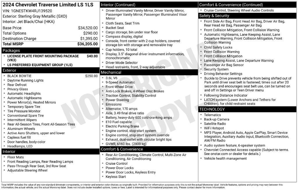 2024 Chevrolet Traverse Limited LS