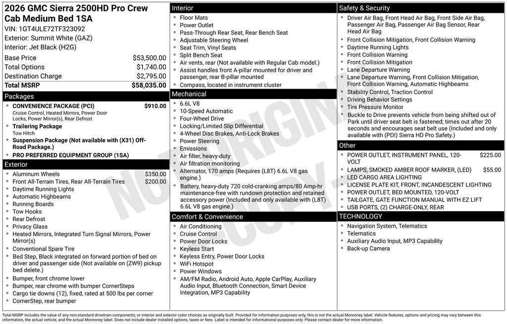 2026 GMC Sierra 2500 HD Pro