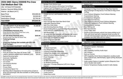 2026 GMC Sierra 2500 HD Pro