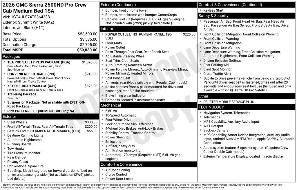 2026 GMC Sierra 2500 HD Pro
