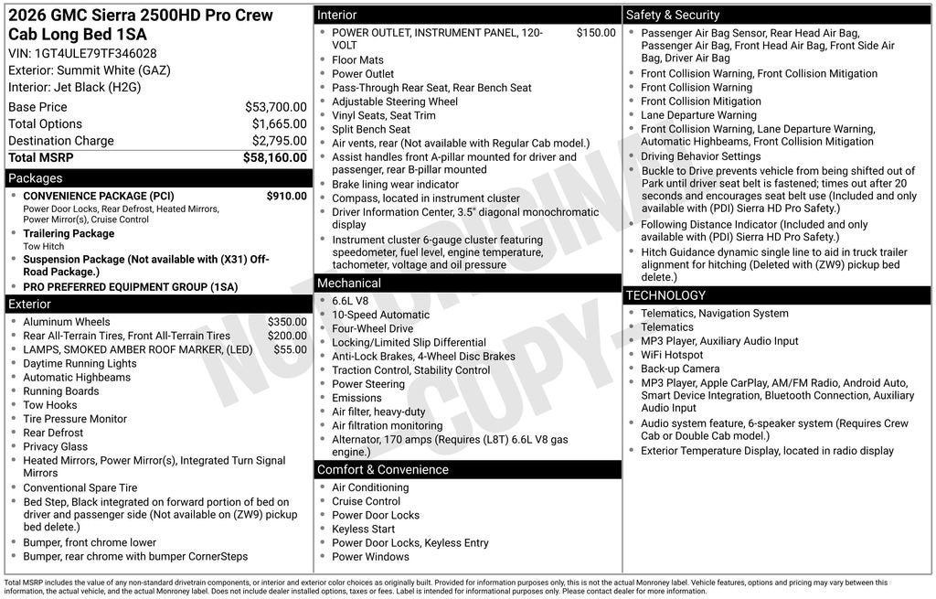 2026 GMC Sierra 2500 HD Pro