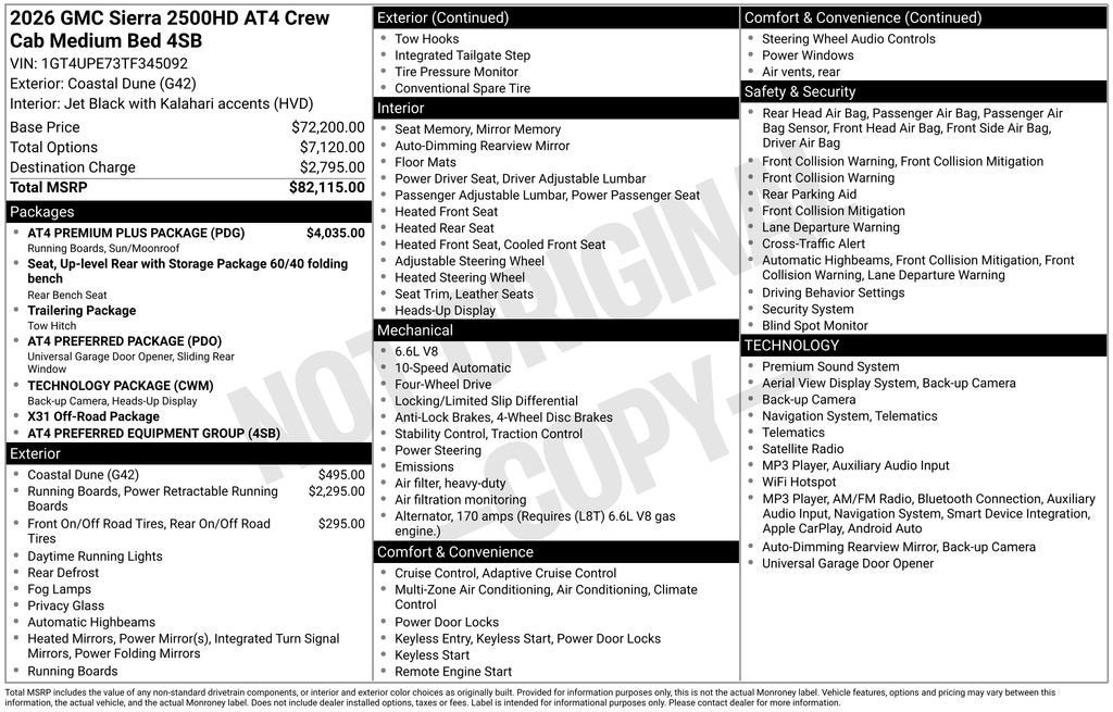 2026 GMC Sierra 2500 HD AT4