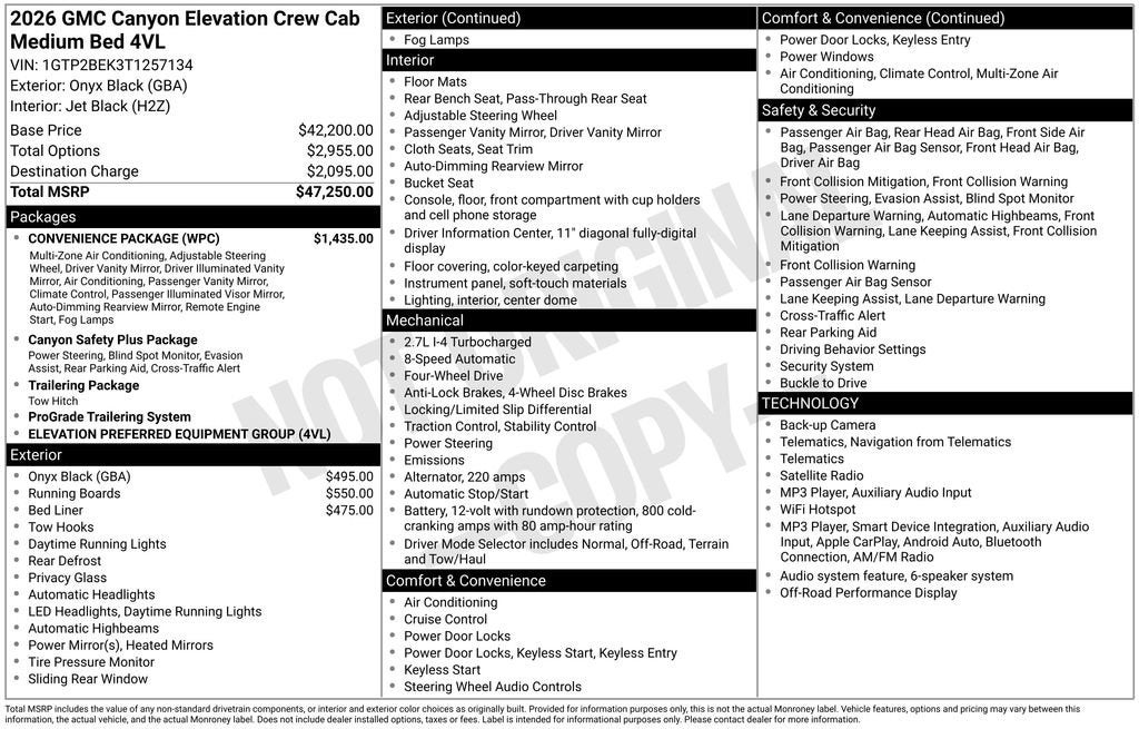 2026 GMC Canyon Elevation