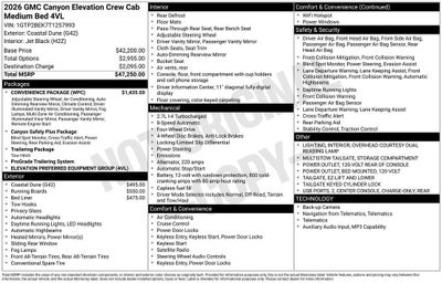 2026 GMC Canyon Elevation