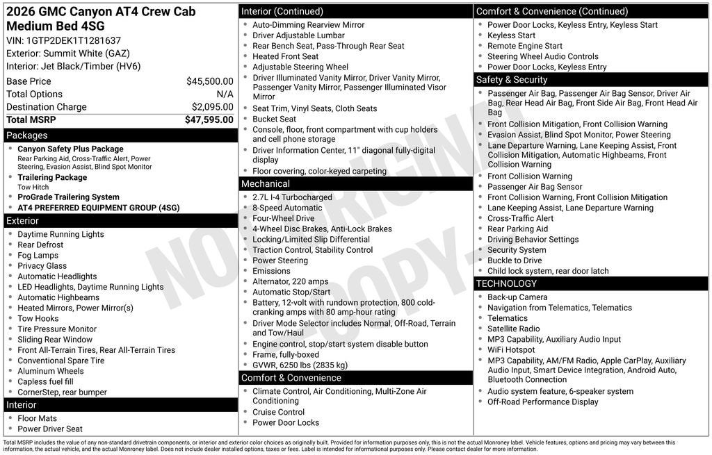 2026 GMC Canyon AT4