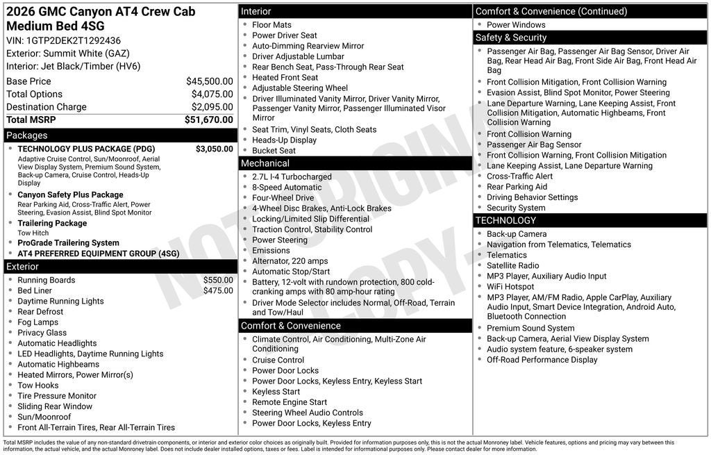 2026 GMC Canyon AT4