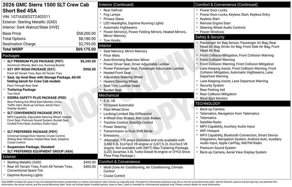 2026 GMC Sierra 1500 SLT