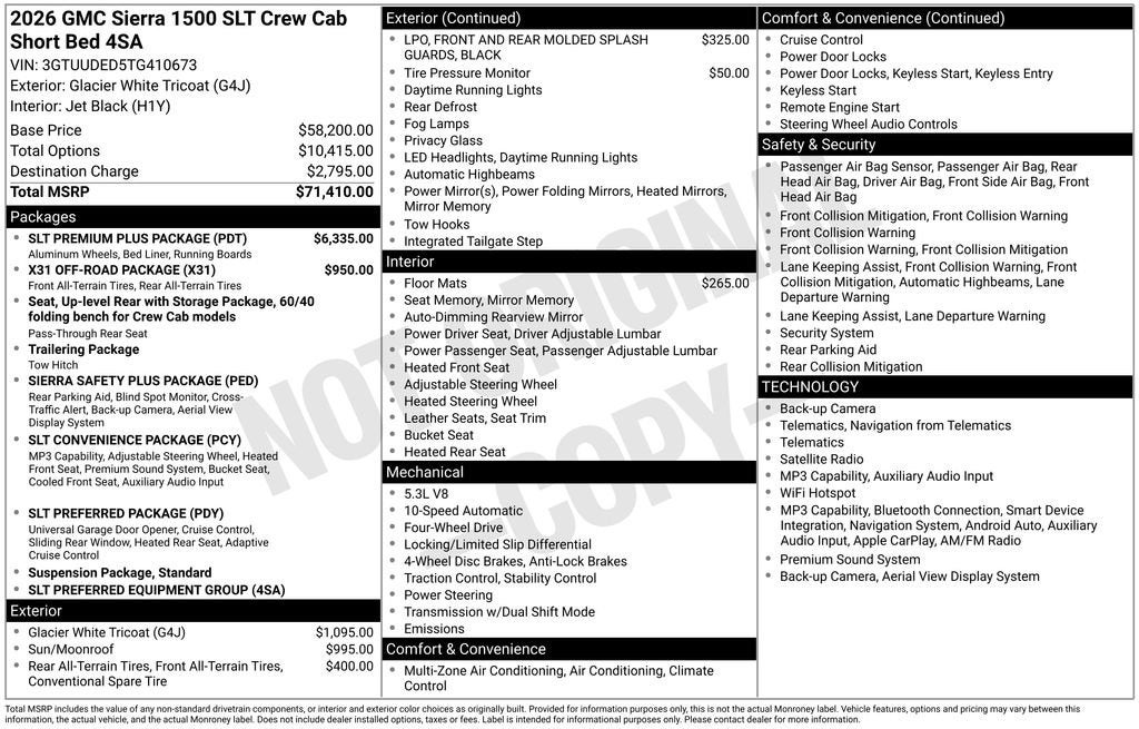 2026 GMC Sierra 1500 SLT