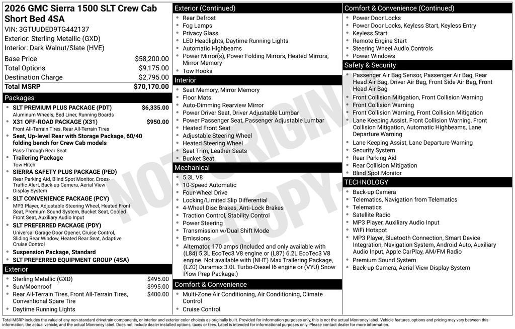 2026 GMC Sierra 1500 SLT