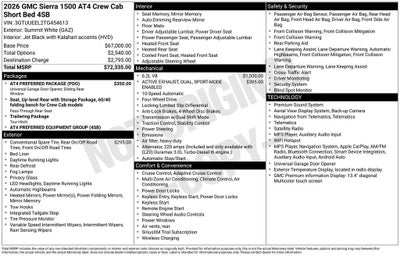 2026 GMC Sierra 1500 AT4