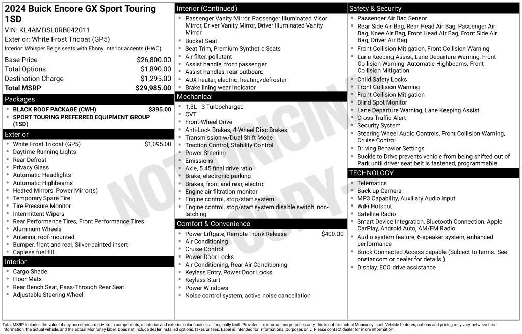 2024 Buick Encore GX Sport Touring