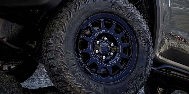 Close-up image of a tire